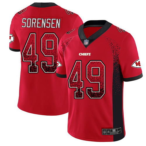 Men Kansas City Chiefs #49 Sorensen Daniel Limited Red Rush Drift Fashion Nike NFL Jersey